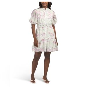 🔹️LEA🔹️ Short Sleeve Floral Belted Dress